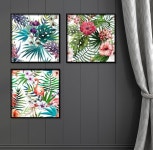 케이엠엘리 보석십자수 패브릭도안 DIY 3D히비스커스 보태니컬 시리즈 3종 (50×50cm)원형큐빅/3D전체붙이기 : 홍이네 보석십자수