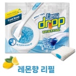 이지드롭 변기 일회용 청소브러시 청소브러쉬 레몬 리필12P 세정제 청소기 : 푸리스몰