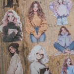 London Gifties 마스킹 테이프 Cosy & chill sweatshirt girls 3D Gloss PET 2컷 LG 251(cut) : 톤페이퍼