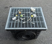 [소형규격]대명건축자재 아연도금 낙엽 맨홀 망 거름망 방지망 그레이팅 덮개 300X400 : 대명건축자재