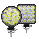 화물차 작업등 LED 자동차 전면 안개등 오프로드 라운드 헤드램프 엔지니어링 헤드라이트 42W 14LED 48W 16SMD 12V 24V 트럭 SUV 4X4... 