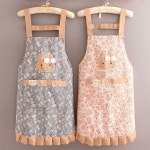 어린이집 캔버스 스러운 앞치마 여성 1개 방수 린넨 모던 원피스 예쁜 빅사이즈 면 : 갱잡스샵
