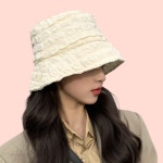 휘스토어 작은얼굴 엠보 버킷햇 : Hui store