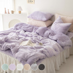 오렌지베딩 후끈부들 밍크촉감 프리미엄 5mm 장모 극세사 차렵이불 단품 S 옥수수솜 따뜻한 겨울이불 : 오렌지베딩