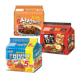 팔도비빔면 130g 5입+틈새라면 12g 5+삼선짜장4  멀티라면 : MIDSHOP