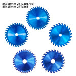예초기 원형날 CMCP 목재용 나노 블루 코팅 미니 원형 톱날 카바이드 커팅 디스크 TCT 85mm 24 T 30 36T 85x10mm 15mm : 엠엔제이02