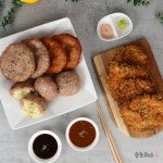 시그니처 A 세트 수제떡갈비 6장 돈까스 4장, 소스포함 : 송돈델리