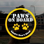 후원굿즈/강아지가 타고있어요/ 차량용스티커1+1 총 두장 : 빌리지독