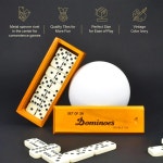 성인용 Queensell 도미노 세트 클래식 보드 게임 Double Six 표준 도미노 세트 28개 타일 : 루시아 공원