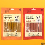 마더스펫 바우와우 소프트 연어 150g 강아지 스틱 : 마더스 펫