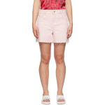 GANNI 가니 프레이드 엣지 핑크 데님 쇼츠 : 씨엘201