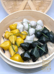 [더조은맛] 우리쌀 굳지 않는 모듬송편500g 찌지 않고 해동해서 먹는 송편 : 자연담은 떡 다원