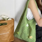 여름니트백 손뜨개 휴양지 여성 숄더백 니트 가방 쇼퍼백 : 다모이