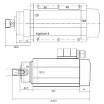 HQD 공랭식 스핀들 모터 CNC 라우터 조각용 4 PC 베어링 장착 플랜지 포함 220v 380v 사각 스핀들 45kw ER32 : 쪼붕이스토어