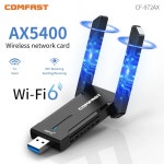 PC 이더넷 무선 네트워크 카드 동글 AX5400 어댑터 와이파이 6E USB 3.0 5Ghz 2.4G 6G 안테나 6 파라 802.11AX : 블루비즈마켓