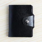 인조가죽 카드지갑(블랙) 명함지갑 : 오후의 홈카페