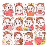 아따아따 단비 인스 인쇄소스티커 다꾸 : 라니다락방-