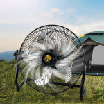 BLDC 캠핑 선풍기 충전식 써큘레이터 태양광충전 선풍기 12인치 블랙 G0586 : 아리따운걸스