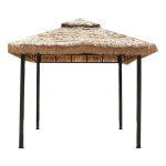 야외정자 펜션 오두막 원두막 바베큐장 야외 파라고 정자(2.5x2.5m/초가지붕) : 라이프이지샵