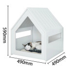 원목 강아지 집 하우스 실내 목제 현대 애완 동물 고양이 개 가구 작 흰색 상자 케이지 : 엠엔제이02