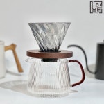 장커피 차박 커피 캠핑 400ml 우드글라스 핸드드립세트(스텐필터O) : 장커피