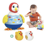 블루래빗 꼬꼬맘 아이큐 첫그림인지발달 꼬꼬 맘 터미타임 장난감 5개월 아기 사운드 : 맘스티치