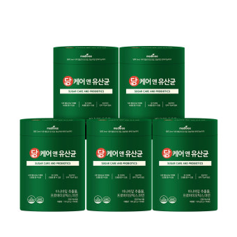 당 케어 앤 유산균 60포, 5개 : 메디트리 공식 스토어