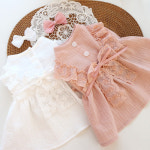 로즈메리 강아지 애견 봄 레이스 원피스 드레스 옷 : 펫로젯