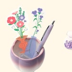 플라워 프리 라인 투명 책갈피 : 북 프렌즈