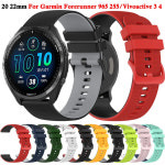 2025 호환 가민 포러너 965 265 255 645 팔찌 실리콘 밴드 Move Trend Vivoactive 4 3 Venu 2 Plus SQ 스트랩 20mm 22mm : 고고무역
