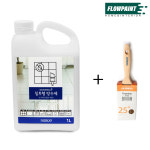 노루페인트 셀프 투명방수액 화장실바닥 베란다 지붕 옥상방수페인트 침투방수제 1L 붓 세트 : 플로우페인트