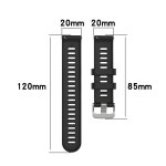 2025 호환 가민 포러너 158 55 245 245M 645 Vivoactive 3 용 실리콘 팔찌 venu용 시계줄 스트랩 20mm 밴드 스포츠 : 고고무역