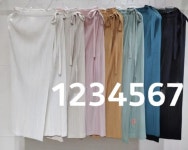 [수입]플리츠 랩 리본 스커트 : 위드 골드마카롱