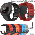 2025 호환 순토 Suunto Ambit 시리즈 1/2/3 용 실리콘 스포츠 스트랩 AMBIT 1/2/2S/2R/3P/3S/3R 24mm 시계줄 밴드 : 고고무역