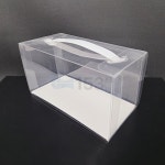 PET 투명 케이스/케이크 박스/용돈 케이스/선물 포장 박스/답례품... (주문제작) 뚜껑박스/손잡이 케이스/끈 손잡이 상자/사출 손잡이 상자 : 153포장