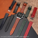 2025 호환 카시오 A158W A168 / F91w AE-1200WHD/A158/A159/A169/AE1200 빈티지 시계 팔찌 스트랩용 레트로 가죽 시계줄 밴드 : 고고무역