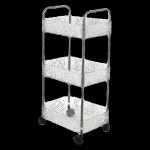 거실트롤리 보조화장대 이동식 투명 간식 카트 아크릴 주방 웨건 3단 : 새나사리