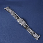 2025 호환 럭셔리 스타일 316L 스테인리스 스틸 실버 쥬빌리 시계줄 밴드 스트랩 솔리드 커브 엔드 팔찌 22mm 오리엔트 RA-AA0002L : 고고무역