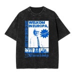 티셔츠 Joost Klein  여성  유로비전 워싱 귀여운 음악 앨범  Y2K 기본 캐주얼 의류 선물 : 트렌드 픽스