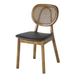클로버 체어 라탄 의자 원목 가게 카페 식당 대량구매 로비 대기실 나무 가구 인테리어 엔틱 : 오브제가구