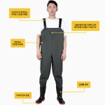 남성 여성 장화 일체형 전신 작업복 방수 수산 주방 갯벌 농사 해루 멜빵 예초 오염방지 : 앳홈샵