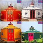 대형 게르 텐트 야외 캠프 숙박 캠프장 막사 농막 펜션 PVC 직경 5m : 루쯔하우스