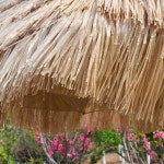 볏짚 감성캠핑 오두막파라솔 밀집 밀짚 야자수 라탄 : 비다루스