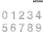아트사인 이니셜 숫자 은색 50mm  1개 : 온누리문구