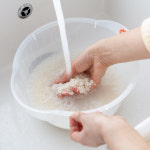 흘림방지 클리어 쌀볼 야채 세척볼 25L : 디애플하우스