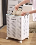이동식 접이식 빨래바구니 세탁 바구니 빨래통 세탁물 수거함 틈새 빨래 함 보관함 중형 : 우리집창고