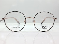 메탈 동그리 팝 POP 안경 P6260 52.18 얇은테 아세테이트 이쁜다리 로즈골드 : 안경사랑안경원