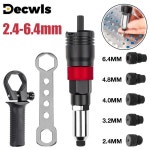 리벳 너트 2.4/3.2/4.0/4.8/6.4mm 전기  건 어댑터 전문 무선 리베터 키트 드릴 사용한 조립에 적합한 렌치와 손잡이가  자동 건 가정용... 