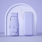 비치온 미니 5단 장마 우산 6K 자외선차단 양산 암막 슬림 초경량 양우산 퍼플 : 정품판매점