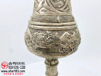 백동 박산향로 건륭년제 낙관 중화민국시대 재현작 중국 대형 향피는 그룻 향꽂이 : 송학아트 골동품가게